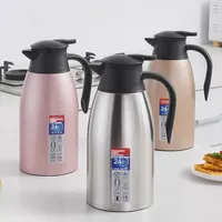 Yolecen 304 acier inoxydable Double couche isolé sous vide bouilloire de Style européen cafetière Laser Logo Option pour la maison