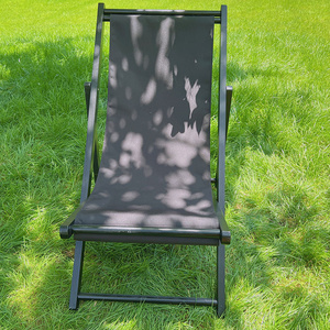 Chaise longue en <span class=keywords><strong>bois</strong></span> portable d'extérieur, chaise pliante en <span class=keywords><strong>toile</strong></span>, chaise de plage rose - Product Image 5