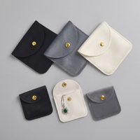 Pochette réutilisable en microfibre douce anti-ternissement pour accessoires, support à bijoux fait main, conteneur d'emballage pour vente au détail et expédition