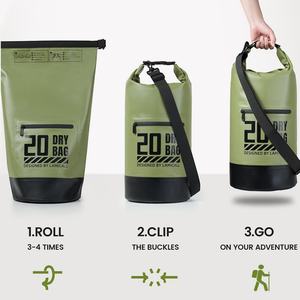 Sac étanche Sac à dos étanche Poche zippée 5L/10L/20L/30L/40L Sac étanche à enroulement avec étui étanche pour téléphone - Product Image 5