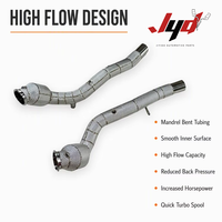 Tuyau d'échappement JYD en acier inoxydable 304 isolé avec catalyseur pour Ferrari GTC4 Lusso 3.9T 2017-2019, optimisation des performances