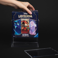Vente en gros de boîtes de présentation empilables anti-rouille en acrylique transparent de 5 mm d'épaisseur avec couvercle magnétique protégé contre les UV pour Lorcana Illumineer's