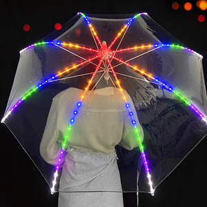 Paraguas Luminoso LED Transparente Creativo, Paraguas <span class=keywords><strong>de</strong></span> Plástico <span class=keywords><strong>de</strong></span> Moda para Niños y Niñas, para el Día <span class=keywords><strong>de</strong></span> los Inocentes, Accesorios para Fotografía - Product Image 2