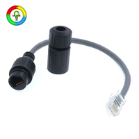Conector Ethernet Mini M16 Impermeable RJ45 para Montaje en Panel, IP65, PA66, Nylon, Hembra, para Caja de Telecomunicaciones Exterior Compacta