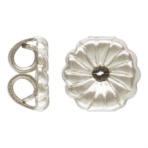 GP US anting-anting berputar kembali S925 perak telinga kacang dukungan stopper permanen perhiasan temuan & komponen perlengkapan grosir - Product Image 2