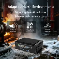 HelorPC 迷你工业电脑 Intel Core I5 6300U 处理器，带 2 个 GbE LAN 端口、RS232 COM、6 个 USB 端口、1 个 DP 端口、1 个 HD-MI 端口，支持 LINUX 边缘计算