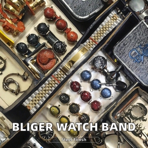 Montre BLIGER pour homme avec boîtier de 41 mm, boucle déployante, bracelet Jubilee modifié de 22 mm avec pièces en acier inoxydable 904L étanche - Product Image 2