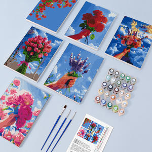 Set di 6 Mini Kit Pittura a <span class=keywords><strong>Numeri</strong></span> per Adulti, Kit Fai-da-Te per Principianti, Pittura Acrilica Artigianale - Product Image 2