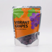 Sacs zip-lock imprimés personnalisés Sacs d'emballage refermables en mylar Sacs d'emballage alimentaire en papier aluminium en bonbon grains de café raisins secs