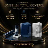 Film intelligent DLC, film de confidentialité commutable électriquement, film décoratif transparent pour fenêtres