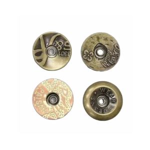 Plaque en alliage de fer Technique de placage Boutons de logo pour la décoration des jeans Boutons en métal en laiton à motifs - Product Image 1