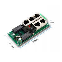 OEM ODM SWF504 Modul Switch Port Jaringan Vertikal 5-port 100Mbps Motherboard PCBA Kecil