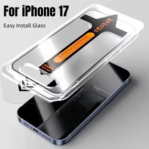 Protection d'écran en verre trempé anti-espion premium facile à installer pour iPhone 17 Pro Max 17 Air 16 15 – Film transparent anti-poussière - Product Image 1