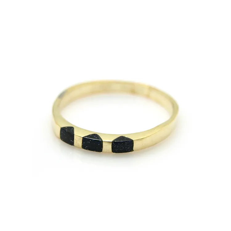 Wholesale Custom Fashionable Modern Wedding Rings 18K Gold Dainty Stainless Steel Blank Couple Thin Band Ring for Men Women