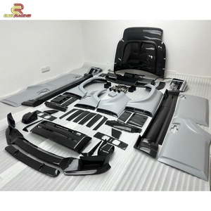 Kit carrosserie de haute qualité en fibre de carbone partielle de style MSY avec capot, jupes latérales, embouts d'échappement et spoiler pour Land Rover Defender 2024 - Product Image 2
