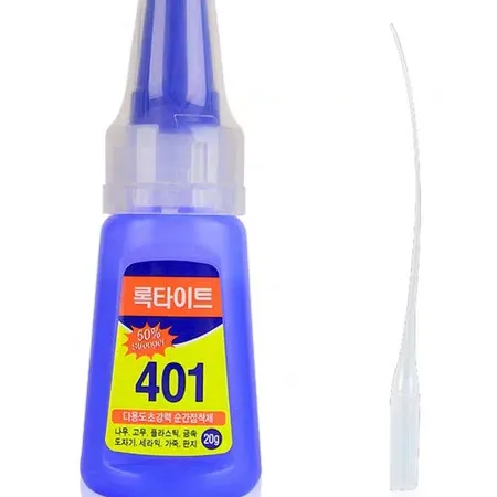 Groothandel 20G Korea 401 Gratis Lijm Buis Snel Elastisch Hardend Metalen Plastic Rubber Instant Superlijm Instant Lijm