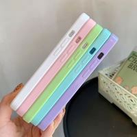 Mignon Couleur Clair Silicone Acrylique Téléphone étui pour iphone 16 15 14 13 12 11 Pro Max XR X XS Simple Antichoc Couverture Arrière Cas