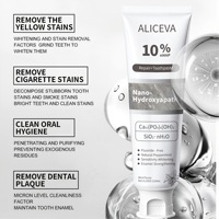 Dentifrice Aliceva Nano Hydroxyapatite Sans Fluorure Blanchiment des Dents Renforcement de l'Émail Menthe Poivrée Naturelle Soins Buco-dentaires