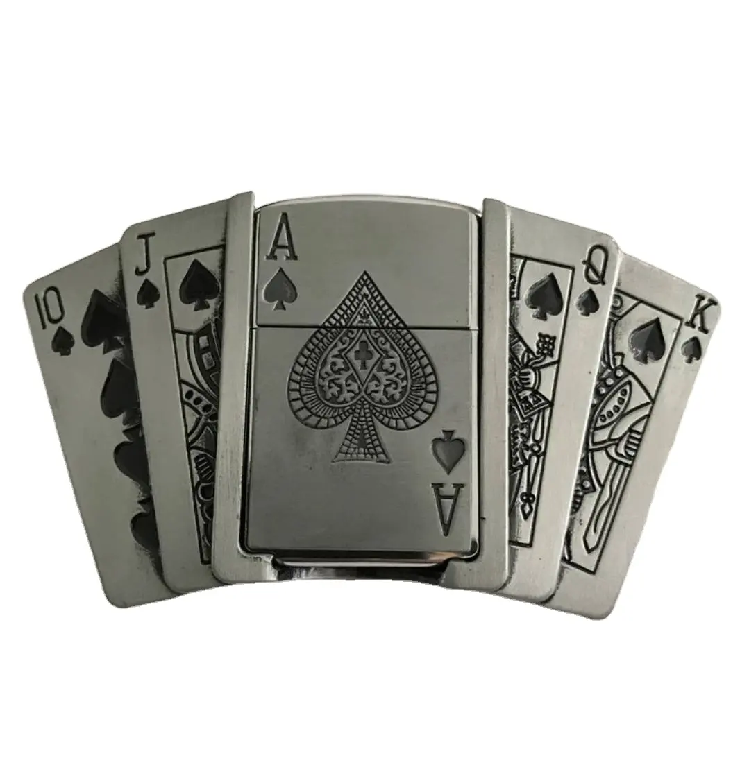 Zink legierung 40mm Poker Feuerzeug Western Gürtels chn allen