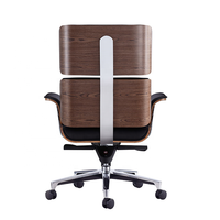 Meubles modernes en noyer Chaises de bureau ergonomiques en cuir luxueuses et pivotantes pour ordinateur de bureau