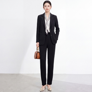 Women's Casual Pleated Office Lady Style Two-piece <b>Blazer</b> <b>Set</b> Suit Polyester Eco-Friendly for All Seasons Regular Fit 2026 Wear - Product Image 2