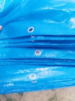 Bâche en PE tissée enduite robuste, imperméable, bleue et blanche, pour toiture, potager et abri automobile