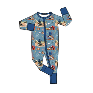 Ensemble de vêtements pour bébé garçon : sweat à capuche à manches longues imprimé dessin animé baseball, pantalon de jogging et barboteuse zippée pour tout-petit - Product Image 4
