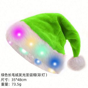 Chapeau de Noël d'usine avec fourrure, chapeaux de Père Noël rouges de haute qualité pour enfants et adultes, décorations de Noël, cadeaux du Nouvel An 2024 - Product Image 6