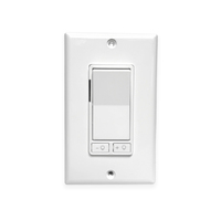 Interrupteur à bascule décoratif mural blanc brillant homologué C, 120 V, en PC, pour usage domestique/résidentiel