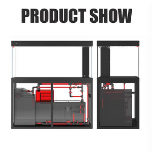 Ornamental Square Glass Live Fish <span class=keywords><strong>Terrarium</strong></span> Tank Beleuchtetes UV-selbst reinigendes LED-Aquarium mit Zubehör 220V für Wohnzimmer - Product Image 6