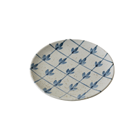 Assiette à dîner en porcelaine bleue et blanche faite à la main, style américain, peinte à la main, écologique, vaisselle pour la décoration de la maison