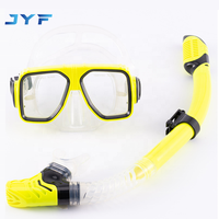Masque de plongée adulte en verre trempé de silicone liquide de marque JYF rentable avec masque de plongée et tuba pour la natation