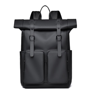 2025 Large Capacity PU Waterproof <b>Backpack</b> for High School <b>College</b> Students Business Travel Durable Polyester Lining - Product Image 2