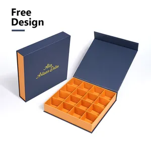 Logotipo personalizado Diseño gratuito Chocolate de lujo Llevar Caja de embalaje de dulces Chocol Pack Caja de regalo para cumpleaños Fiesta de Navidad