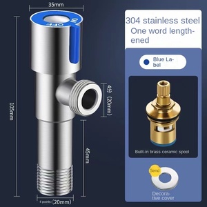 Valvola Angolare YL K109 in Acciaio Inox 304 a 4 Punti, Design Moderno, Portata 0.2-0.3gpm, <span class=keywords><strong>per</strong></span> Bagno, Garanzia 5 Anni - Product Image 6
