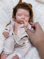 Poupée Bébé Reborn Réaliste de 13 Pouces en Silicone Souple, Poupée Mannequin pour Filles, Poupée Bébé Endormie Réaliste avec Accessoires Faciles à Tenir