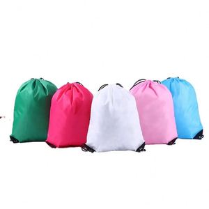 Mochilas de Gimnasio con Cordón de Nailon, Personalizadas, Promocionales, de Poliéster 210D, Negras, Rojas, Azules, con Logotipo Serigrafiado, Embalaje Promocional - Product Image 3