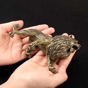 Artigianato in bronzo, Re delle steppe, Grande <span class=keywords><strong>leone</strong></span>, Ornamenti in ottone, Decorazioni per la casa - Product Image 1