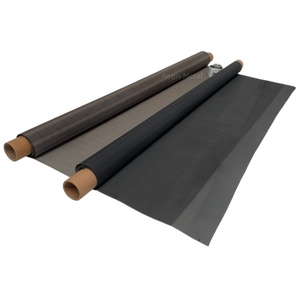 Tissu filtrant en maille de fil de titane pur noir/brillant tissé, maille <span class=keywords><strong>180x180</strong></span>, largeur 1300 mm - Product Image 1