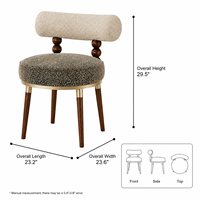 Chaise de salle à manger moderne de luxe en tissu texturé, fauteuil en bois foncé avec assemblage papillon pour projets hôteliers et villas, fabricant OEM