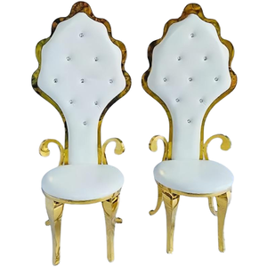 Sillas de Cuero Sintético de Lujo Moderno Estilo Italiano en Dorado y <span class=keywords><strong>Blanco</strong></span>, Más Vendidas para Restaurantes, Banquetes y Hoteles - Product Image 3