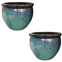 Grands kits de propagation en céramique émaillée, pots vietnamiens, plantes, poterie de style moderne, haute qualité, pour la maison, les restaurants, les hôtels, toutes saisons
