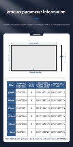 Màn hình máy chiếu rạp hát <span class=keywords><strong>HD</strong></span> 4K với kích thước tùy chỉnh Pro cbsp lưới đen màn hình alr định dạng 16:9 Màn hình máy chiếu khung cố định - Product Image 6