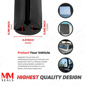 Junta de bloqueo de sello de <span class=keywords><strong>goma</strong></span> para ventana Tipo H para Casillero, coche, barco, <span class=keywords><strong>caravana</strong></span> y equipo pesado. - Product Image 3