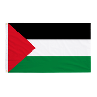 Drapeau de la Palestine personnalisé 3*5 pieds, noir, blanc, vert, bannières nationales personnalisées, affichage des drapeaux palestiniens, triangle rouge palestinien