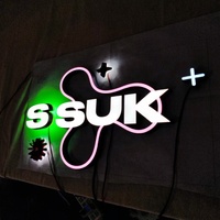 Letrero Comercial Hongsen con Letras de Canal Acrílicas 3D Iluminadas por LED, Exhibición de Logotipo Profesional para Oficina o Tienda, Personalizado