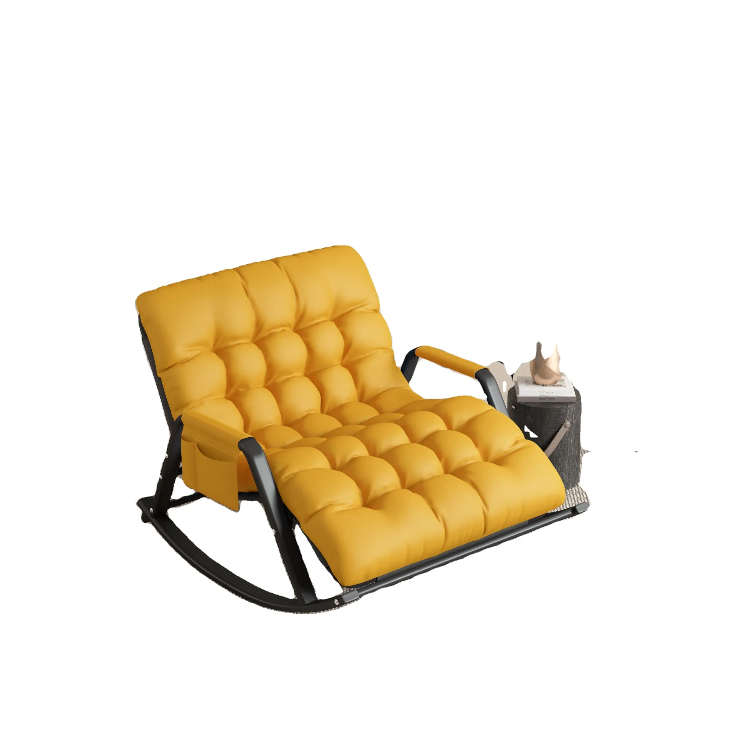 أريكة أرجوحة مصنوعة من القماش عالية التقنية معلقة على شكل بيضة، كراسي هزازة غير كاملة، كرسي دوار مريح بمسند للقدمين