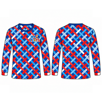 Maillot de football à manches longues pour homme en bleu sarcelle avec col en V pour les commandes d'équipes de la nouvelle saison, tenue de football pour l'approvisionnement en vêtements d'équipe
