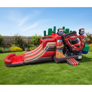 Château gonflable pour enfants Monster Truck Combo, parc d'attractions, château gonflable avec toboggan et <span class=keywords><strong>piscine</strong></span> - Product Image 2