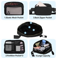 Tas Pinggang Olahraga Luar Ruangan Kustom, Kantong Ponsel, Ritsleting Nilon, Portabel, Ringan, Nyaman, Gaya Fashion, Lari, Kebugaran